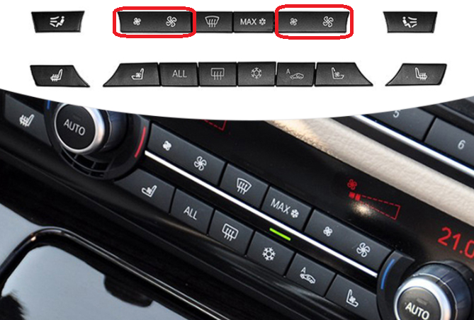 Set 2 Butoane Volum Ventilatie Clima BMW F10 F11 F01 F02 F06 F12 F15 F16, NonFacelift, din set 14buc [5]