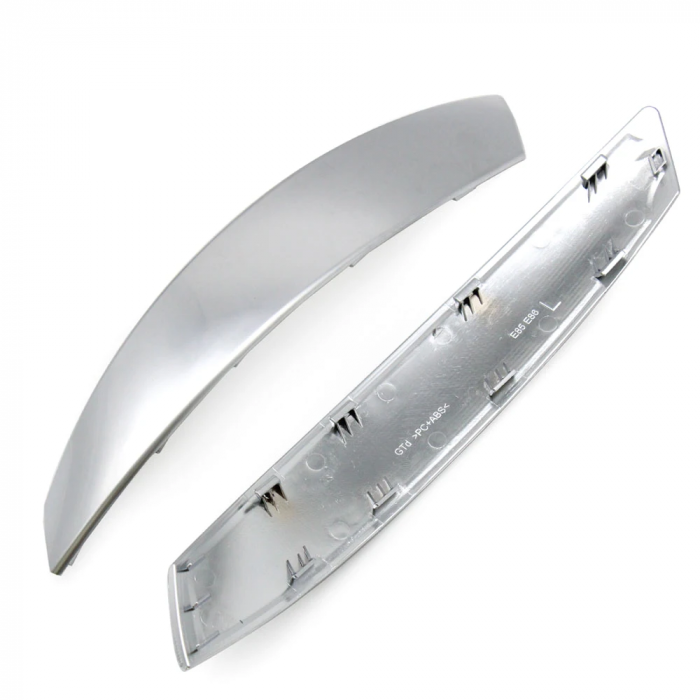 Set 2 Manere Exterioare Maner Usa Portiera Dedicat BMW Z4 E85 E86, Argintiu Lucios [1]