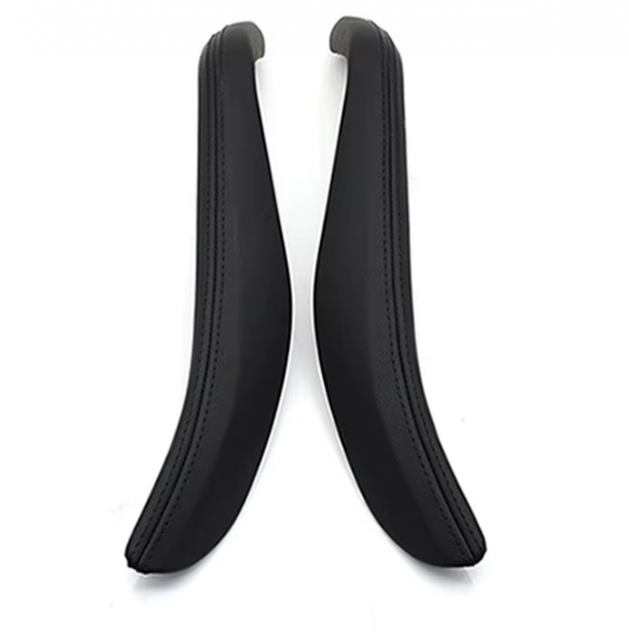 Set 2 Manere Exterioare Piele Usi Dedicat BMW Seria 5 G30 G31 G38 M5 F90, Negru [1]