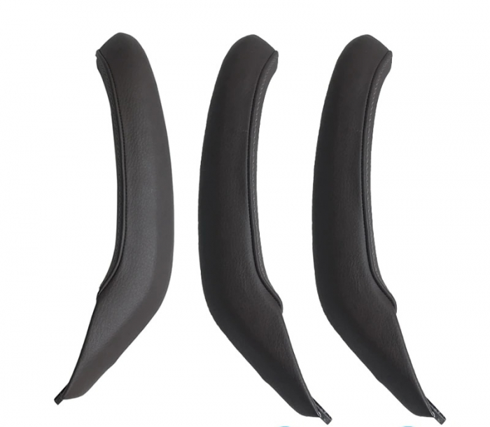 Set 3 Manere Exterior Piele Usa Pasager Stanga Dreapta Dedicat BMW X3 X4 F25 F26, Moka [1]