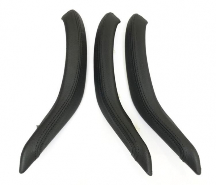Set 3 Manere Exterior Piele Usa Pasager Dedicat BMW X5 X6 F15 F16, Negru [1]