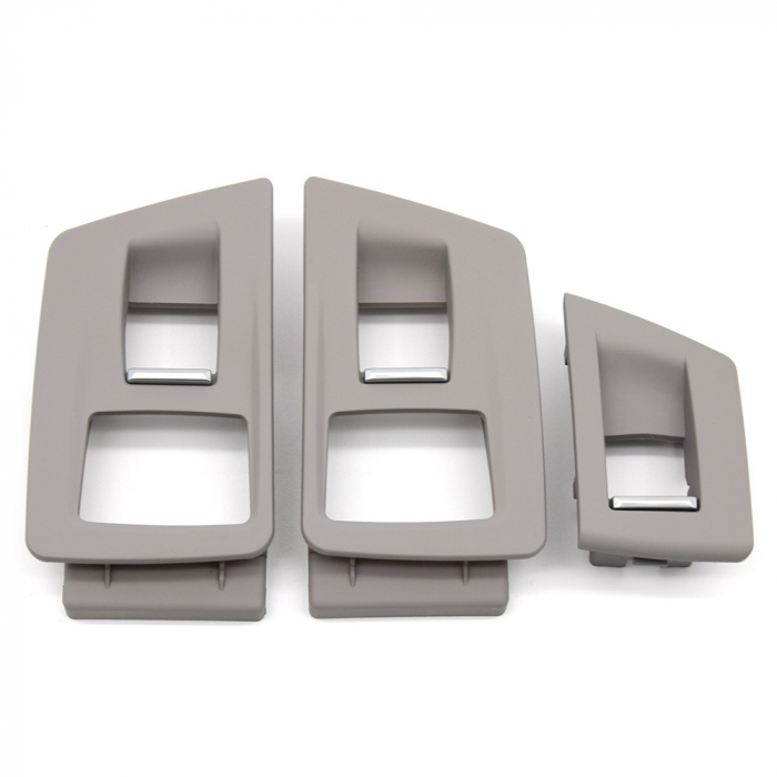 Set 3 Ornamente Butoane Geamuri Pasageri Dedicat BMW Seria 5 F10 F11, cu perdeluta, Gri [1]