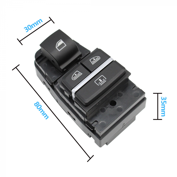 Bloc Comutator Butoane Geamuri Perdeluta Usa Portiera Dedicat BMW F01 F02 F06 F07 5GT, spate  [5]