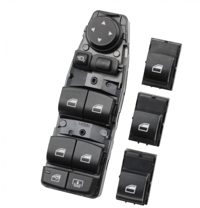 Set 4 Butoane Geamuri Oglinzi Usa Portiera Dedicat BMW F01 F02 F07 F10 F11 F25, cu buton perdeluta  [1]