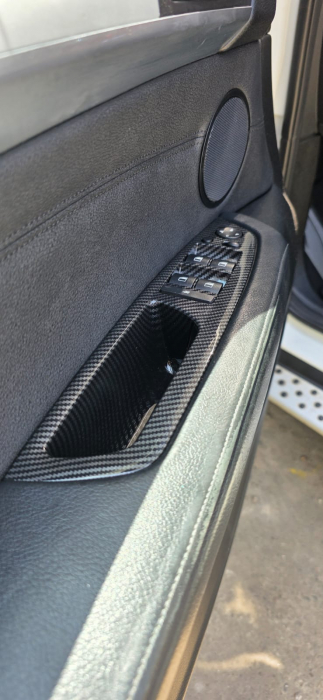 Set 4 Manere Complete Usi Dedicat BMW X5 X6 E70 E71, Negru Carbon [2]
