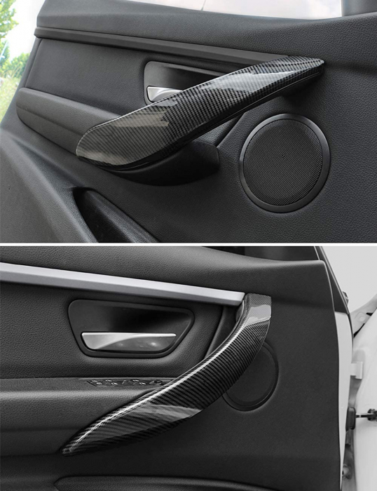Set 4 Manere Exterior Usa Portiera Dedicat BMW F30 F31 F34 F35 F36, Negru Carbon [3]