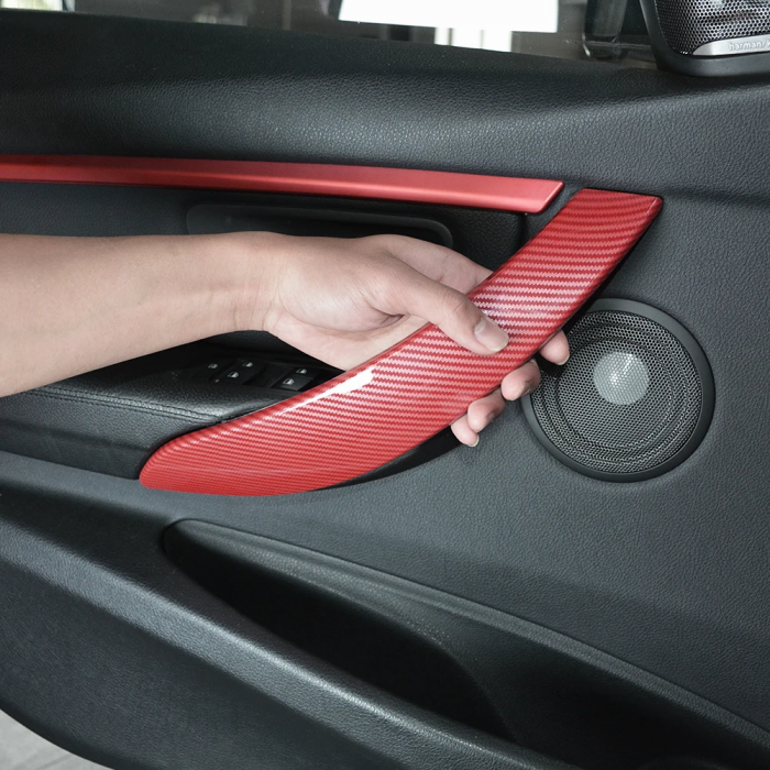 Set 2 Manere Exterior Usa Portiera Dedicat BMWF30 F31 F32 F33 F34 F35 F36 F80 F82 F83 M3 M4, Rosu Carbon [2]