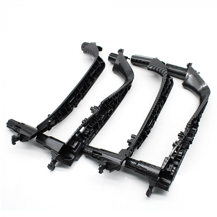 Set 4 Manere Interior Usa Dedicat BMW Seria 5 G30 G31 G38 M5 F90, Negru Carbon [3]