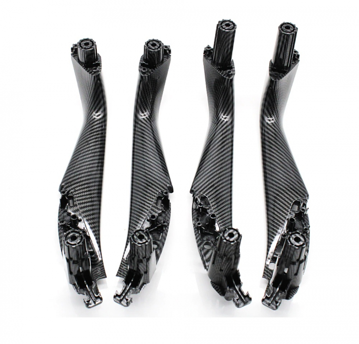 Set 4 Manere Interior Usa Dedicat BMW Seria 5 G30 G31 G38 M5 F90, Negru Carbon [1]