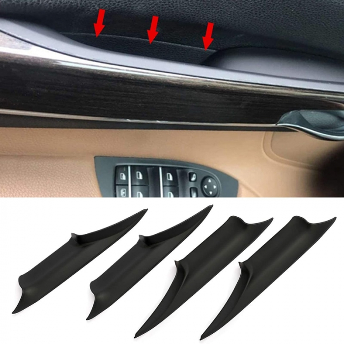 Set 4 Manere Interior Usa Dedicat BMW Seria 7 F01, Negru [2]
