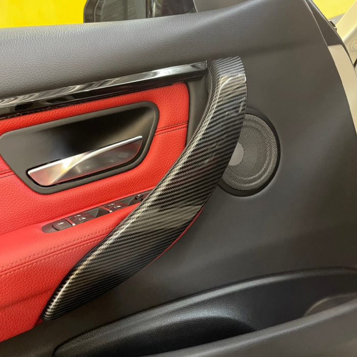 Set 2 Manere Exterior Usa Portiera Dedicat BMW F30 F31 F32 F33 F34 F35 F36 F80 F82 F83 M3 M4, Negru Carbon [2]