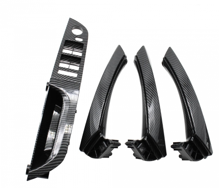 Set 4 Manere Usi Dedicat BMW Seria 3 E90 E91, Negru Carbon [1]