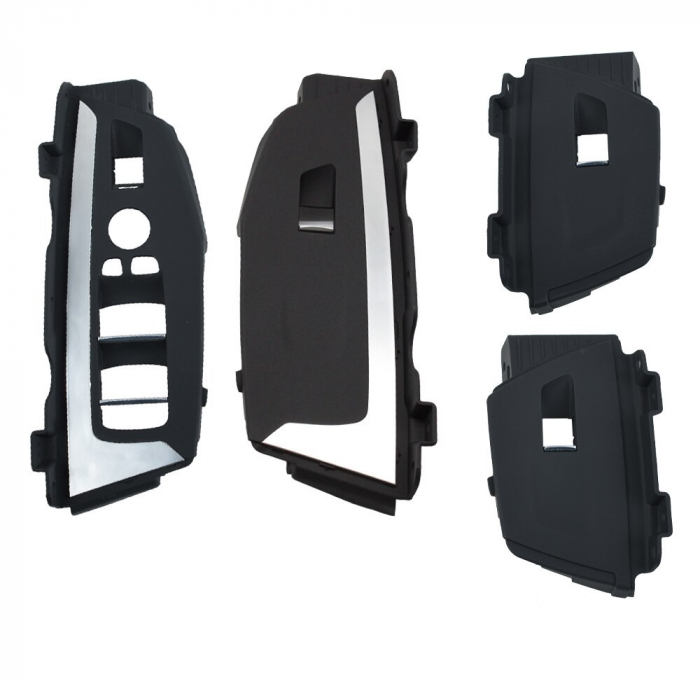 Set 4 Ornamente Butoane Geamuri Usi Dedicat BMW X3 G01 G08 F97 X4 G02 F98, Negru [1]