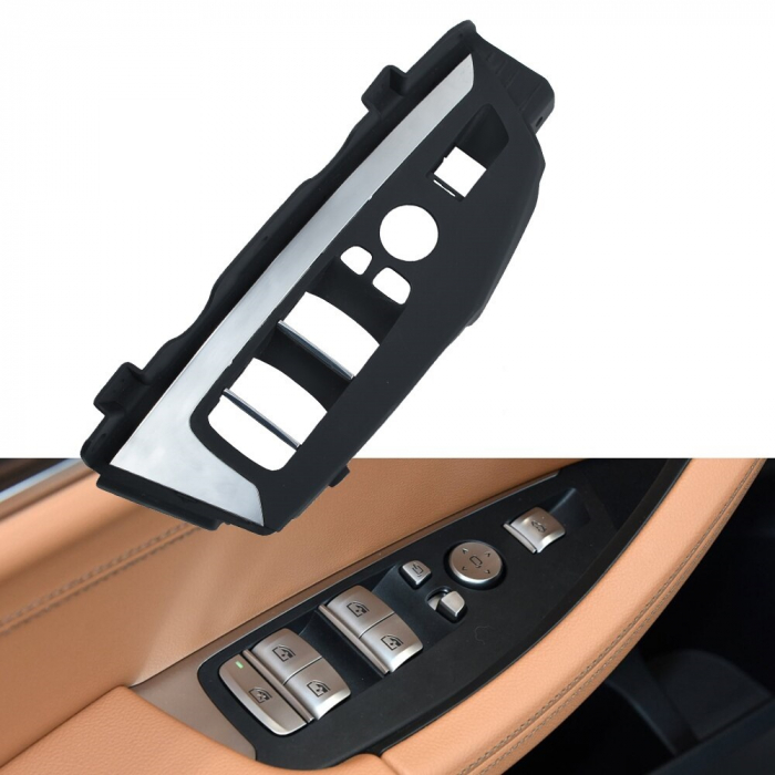 Set 4 Ornamente Butoane Geamuri Usi Dedicat BMW X3 G01 G08 F97 X4 G02 F98, Negru [2]
