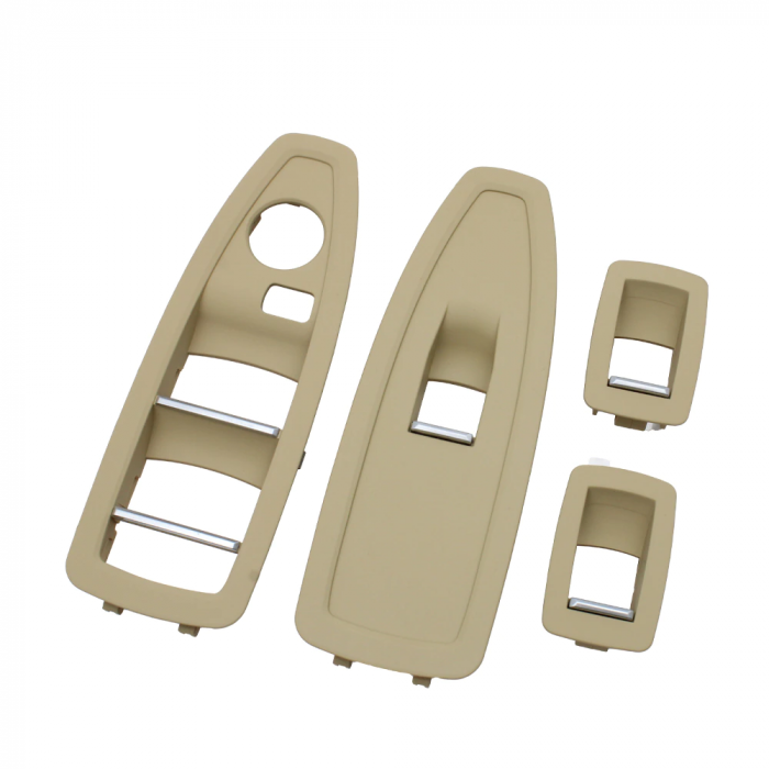 Set 4 Ornamente Butoane Usi Dedicat BMW F20 F21 F30 F31 F34 GT F35 F36, Bej [1]