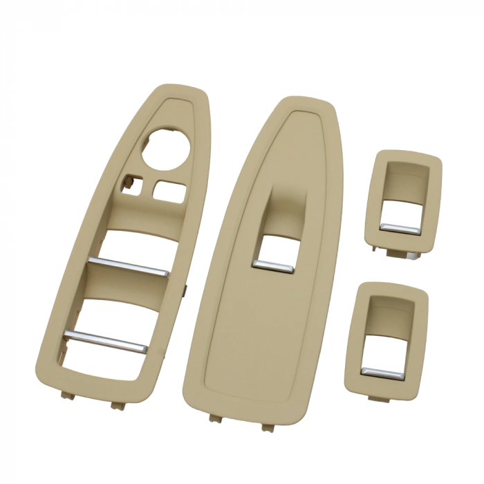 Set 4 Ornamente Butoane Usi Dedicat BMW F20 F21 F30 F31 F34 GT F35 F36, Bej [1]