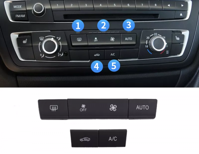 Set 5 Butoane Consola Clima Aer AC BMW F20 F30 F31 F32 F34 F35 F45 F46 F80 [2]