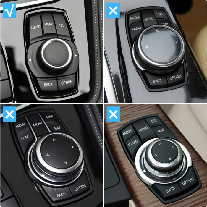 Set 5 Butoane Consola Multimedia iDrive Dedicat BMW F20 F21 F22 F30 F31 F32 F33 F45 F46 F48 F49 F52 F82 F83 F87 M3 M4, Negru [3]