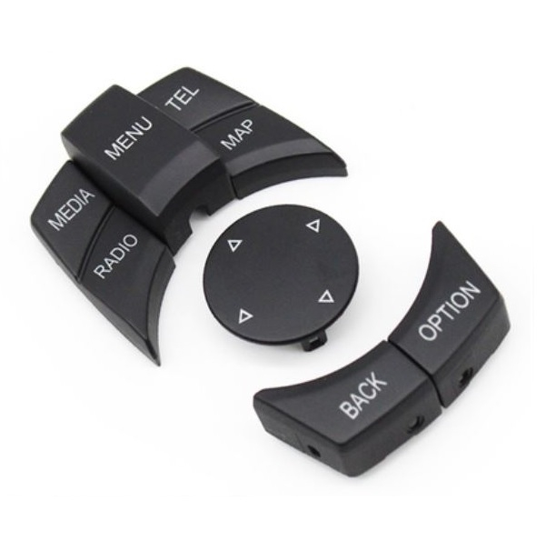 Set 6 Butoane Consola Multimedia iDrive Dedicat BMW Seria E E81 E82 E87 E88 E90 E91 E92 E60 E61 E63 E84 E89 E70 E71, cu buton Media [1]