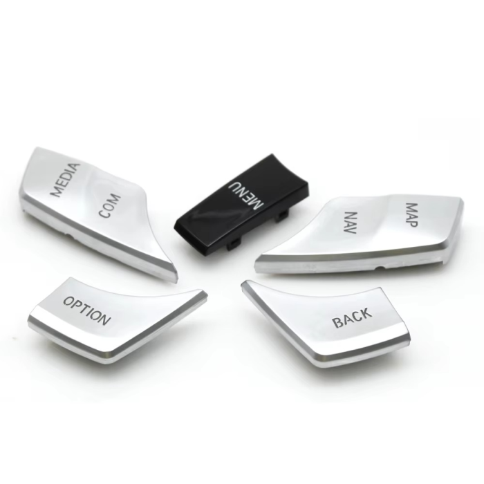 Set 6 Butoane Consola Multimedia iDrive Dedicat BMW X3 X4 G30 G31 G32 G11 G12 G01 G02 F97 F98, Argintiu [2]