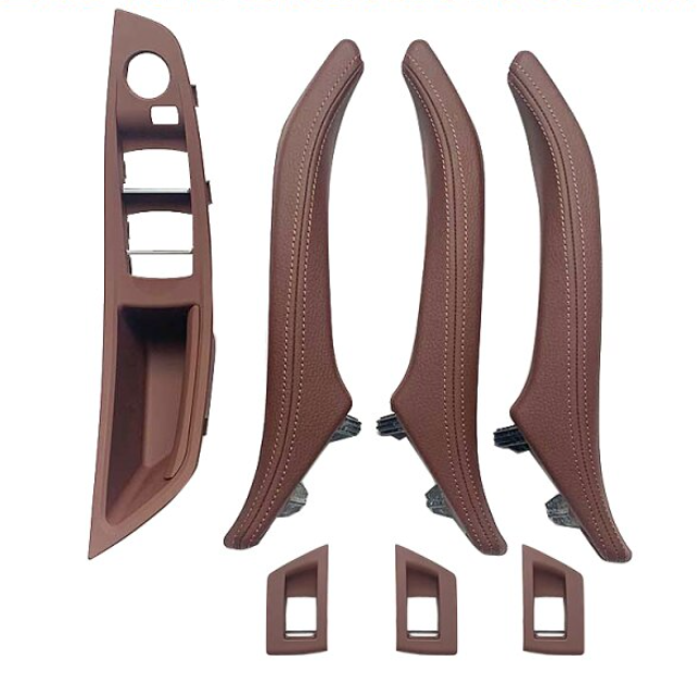 Set 7 Manere Complete Usi Portiere Dedicat BMW Seria 5 F10 F11, Rosu Maro [1]