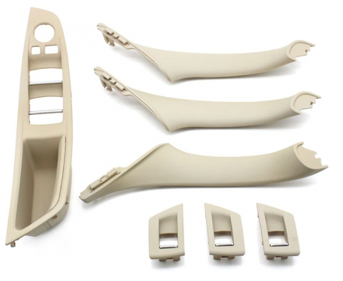 Set 7 Ornamente Manere Interioare Dedicat BMW Seria 5 F10 F11, Oyster [1]