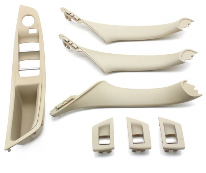 Set 7 Ornamente Manere Interioare Dedicat BMW Seria 5 F10 F11, Oyster [1]