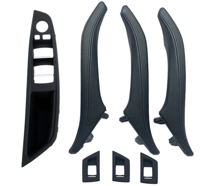 Set 7 Manere Complete Usi Portiere Dedicat BMW Seria 5 F10 F11, Negru [1]