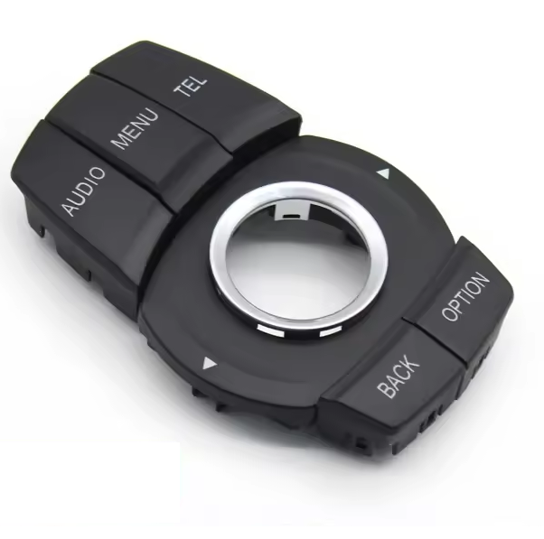 Set 7 Piese Butoane Consola Multimedia iDrive Dedicat BMW F20 F21 F45 F46 F48 F49 F30 F32 F33 F82, Negru [1]