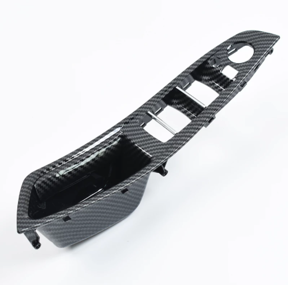 Set 7 Ornamente Manere Interioare Dedicat BMW Seria 5 F10 F11, Negru Carbon [6]
