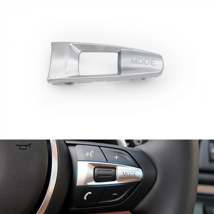 Trim Ornament Buton MODE Volan M Dedicat BMW  F10 F11 F30 F31 F34 F01 F02 F07 F06 F12 F25 F26 F15 F16 M2 M3 M4 M5 X5M X6M, Dreapta [4]