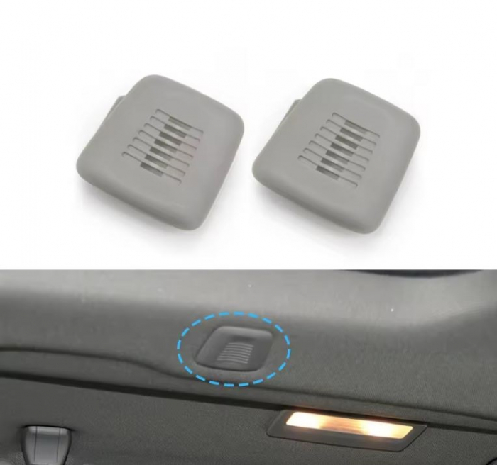 Set 2 Piese Trim Masca Ornament Microfon Plafon Dedicat BMW F30 F32 F07 F10 F15 F16 F12 F25 F49 G20 G30 G31 G01, Gri [2]