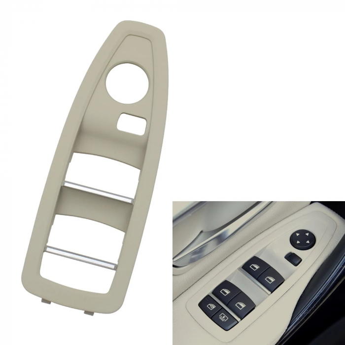 Trim Ornament Butoane Usa Dedicat BMW F20 F21 F30 F31 F34 GT F35 F36, Stanga, Oyster [2]