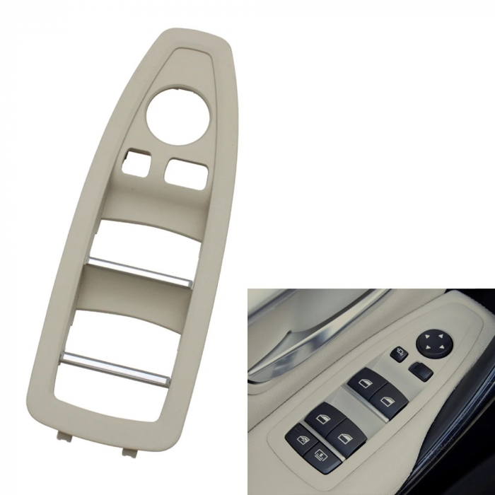 Trim Ornament Butoane Usa Dedicat BMW F20 F21 F30 F31 F34 GT F35 F36, Stanga, Oyster [2]