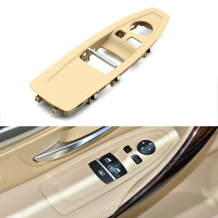 Trim Ornament Butoane Usa Dedicat BMW F21 F22 F23 F87 F32 F33 F83 F82, Stanga, Bej [2]
