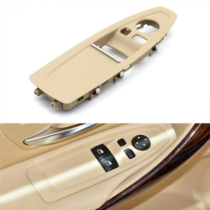 Trim Ornament Butoane Usa Dedicat BMW F21 F22 F23 F87 F32 F33 F83 F82, Stanga, Bej [2]