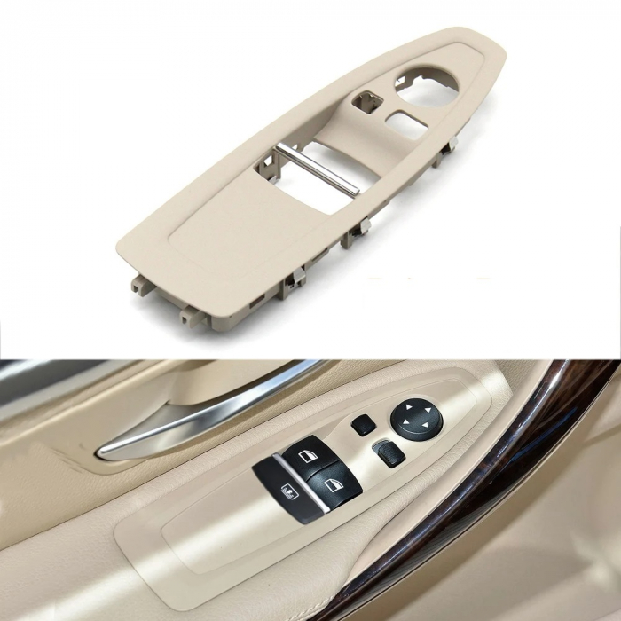 Trim Ornament Butoane Usa Dedicat BMW F21 F22 F23 F87 F32 F33 F83 F82, Stanga, Oyster [2]