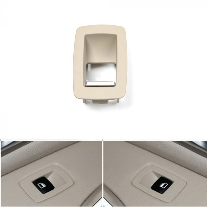 Trim Ornament Buton Geam Usa Dedicat BMW F20 F21 F30 F31 F34 GT F35 F36, Oyster [2]