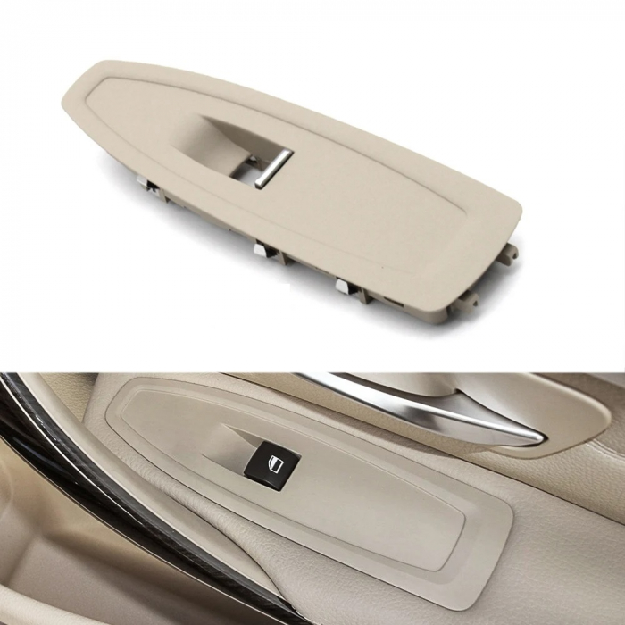 Trim Ornament Buton Geam Usa Dedicat BMW F20 F21 F30 F31 F34 GT F35 F36, Dreapta, Oyster [2]