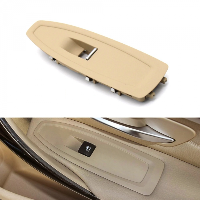 Trim Ornament Buton Geam Usa Dedicat BMW F20 F21 F30 F31 F34 GT F35 F36, Dreapta, Bej [2]