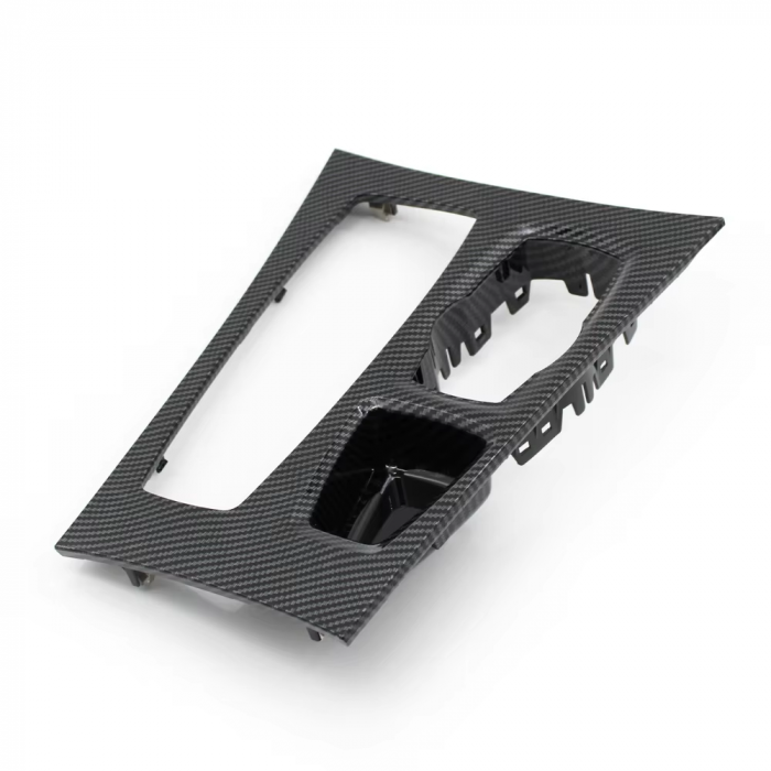 Trim Ornament Consola Centrala Dedicat BMW X5 X6 E70 E71, Negru carbon [2]