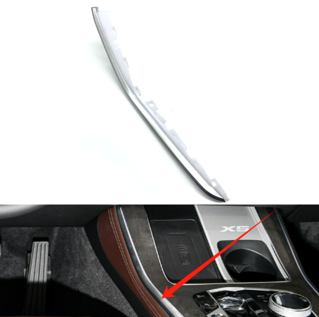 Trim Ornament Cotiera Consola Centrala Dedicat BMW X5 X6 X7 G05 G06 G07, Stanga [2]