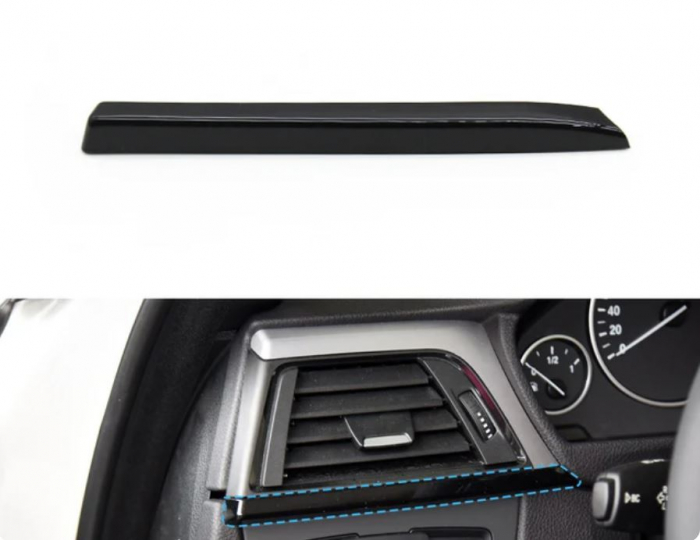 Trim Ornament Grila Ventilatie Dedicat BMW Seria 3 4 M3 M4 F30 F31 F34 F35 F32 F33 F36 F82 F83, Stanga, Negru [3]
