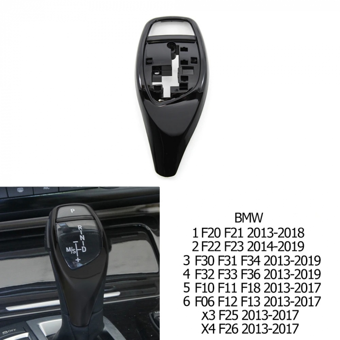 Trim Ornament Selector Schimbator Viteze Dedicat BMW F20 F22 F30 F32 F36 F10 F01 F25 F26, SMG, Negru Lucios [2]