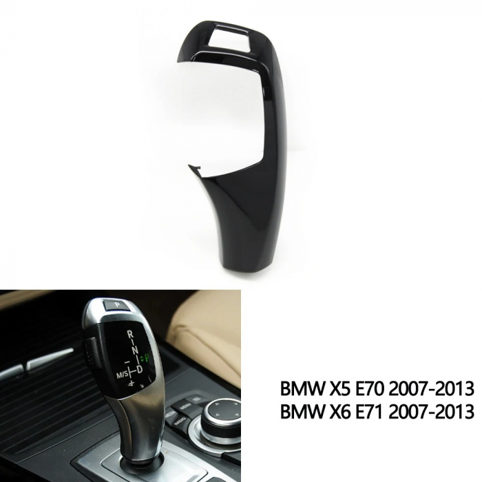 Trim Ornament Selector Schimbator Viteze Dedicat BMW X5 X6 E71 E72, Negru Lucios [3]