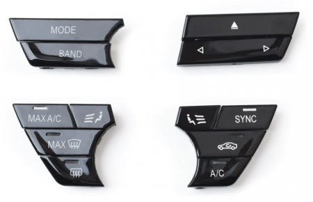 PANOU CLIMA - Set 12 Butoane Panou Clima Dedicat BMW G30 G31 G11 G12, Negru Lucios