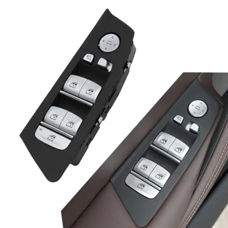 Bloc Butoane Geamuri Oglinzi Usa Portiera Dedicat BMW Seria 5 G30 G31 M5 F90, Stanga Fata, Negru [1]