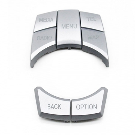 ALTE BUTOANE - Butoane Consola Multimedia iDrive Dedicat BMW F01 F02 F06 F07 F10 F11 F12 F13 F15 F16 F25 F26 F30 F31 F32 F33 F34 F35 F36 F82 F83, NBT, Crom