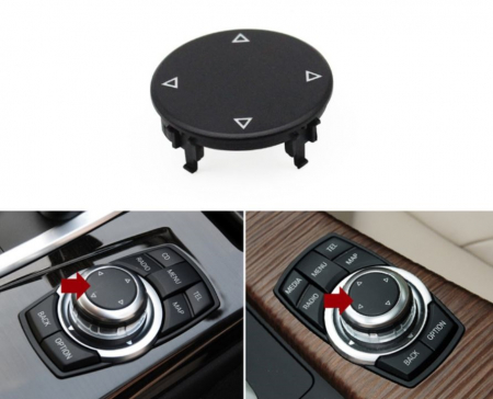Buton Capac Consola Multimedia iDrive 7 butoane Dedicat BMW Seria F, Negru [2]