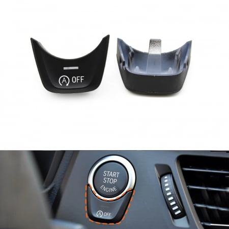 Buton Capac OFF Start Stop Dedicat BMW F52 G30 G32 G11 G01 G02, Negru Mat [1]
